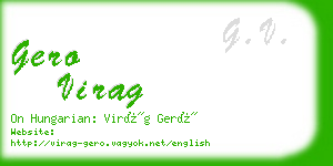 gero virag business card